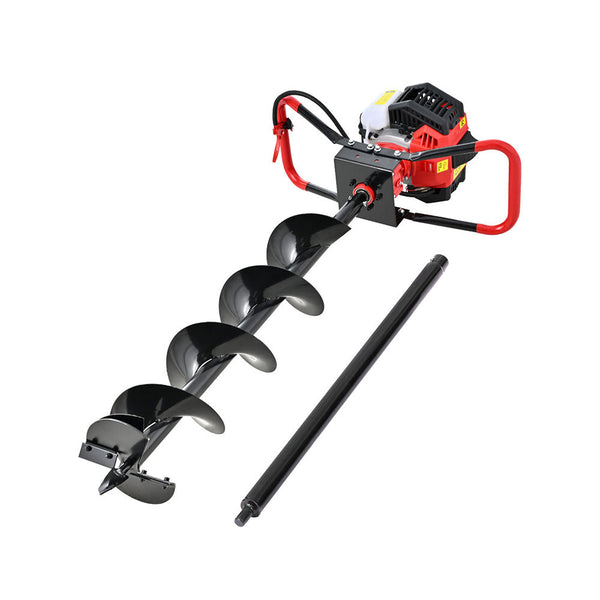 Giantz 65Cc Post Hole Digger 200Mm Petrol Drill Auger Extension Bits Post Hole Diggers & Augers