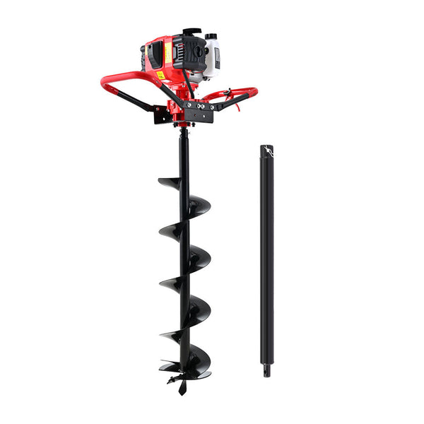 Giantz 65Cc Post Hole Digger 200Mm Petrol Drill Auger Extension Bits Post Hole Diggers & Augers
