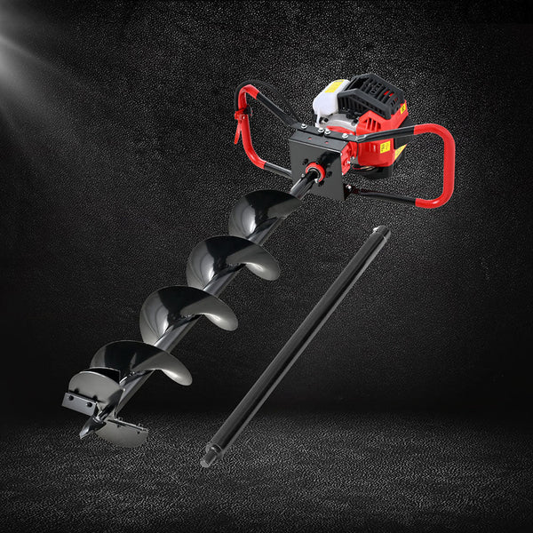 Giantz 65Cc Post Hole Digger 200Mm Petrol Drill Auger Extension Bits Post Hole Diggers & Augers