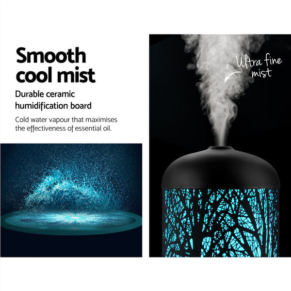 Devanti Aroma Diffuser Aromatherapy Black 160Ml Diffusers