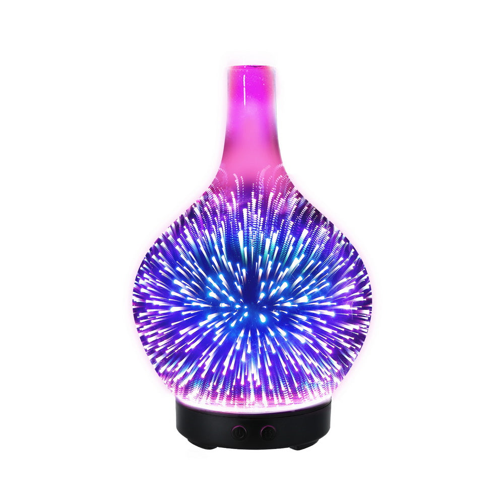 Devanti Ultrasonic Aroma Aromatherapy Diffuser 3D Light Oil Firework Humidifier Diffusers