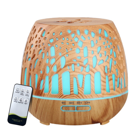 Devanti Aroma Diffuser Aromatherapy Wood Grain 400Ml Diffusers