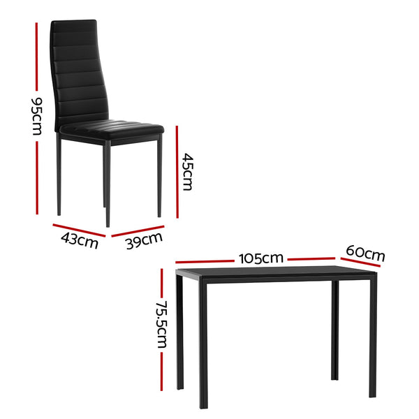 Powder Coated Metal Dining Set With Mdf Tabletop And Pvc Chairs Home Furniture Dining Sets