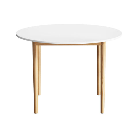 Artiss Dining Table Round White 108Cm Diameter Demi Dining Tables