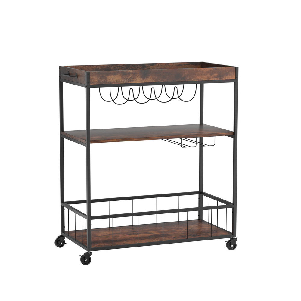 Artiss Kitchen Island Rolling Serving Cart Kitchen Carts