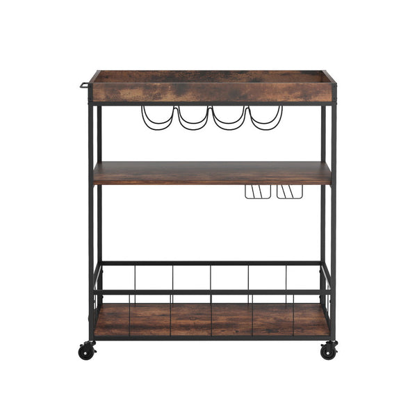 Artiss Kitchen Island Rolling Serving Cart Kitchen Carts