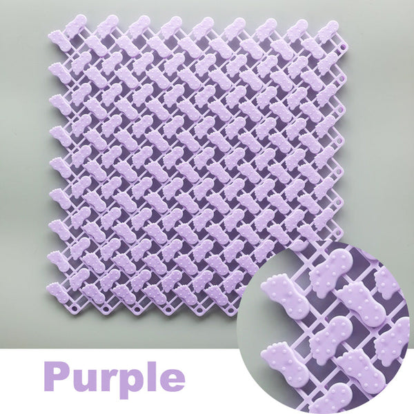 Splicing Mat Purple 25 Centimetre Diy Non Slip Bathroom Mesh Drainage Carpet Door Mats & Floor Mats