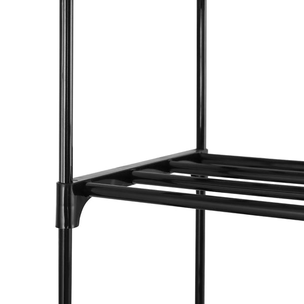 Artiss Shoe Rack Storage Shelf 10 Tier 20 Pairs Diy Stackable Black Metal Shoe Racks