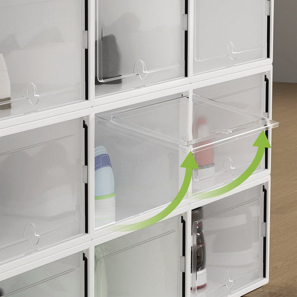 Shoe Cabinets Artiss Shoe Box Set Of 12 Storage Case Stackable Plastic Cabinet Cube White