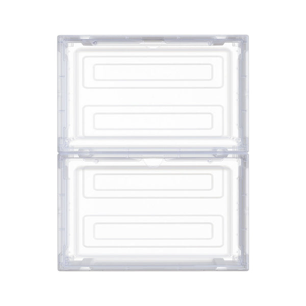 Shoe Organisers Artiss Diy Shoe Box Set Of 2 Stackable Storage Case Magnetic Door