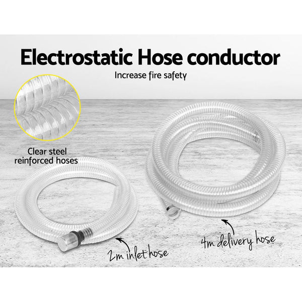 Giantz 12V Diesel Transfer Pump Electric Fuel Extractor Auto Accessories Fuel Pumps