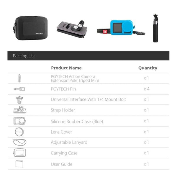 Travel Kit For Dji Action Camera Tripod Backpack Clip And Storage Solution Tripod Mount Accessories