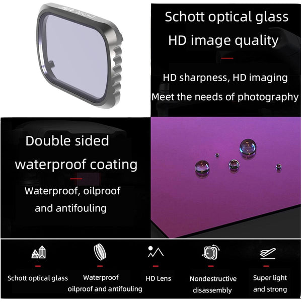 Aluminium Frame Light Pollution Filter For Dji Air 2S Camera Filters