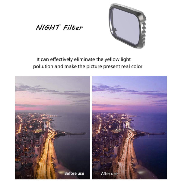 Aluminium Frame Light Pollution Filter For Dji Air 2S Camera Filters