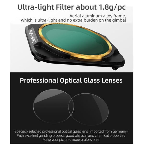 4 In Lens Filter For Dji Air 2S With Mcuv Cpl Nd4 And Nd8 Features Filters