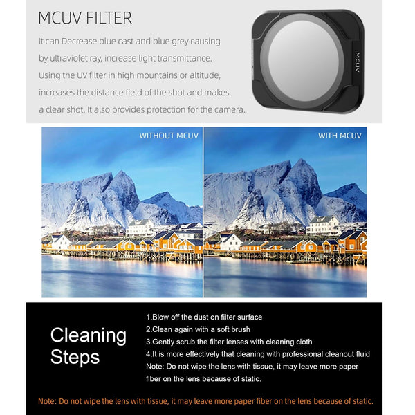 4 In Lens Filter For Dji Air 2S With Mcuv Cpl Nd4 And Nd8 Features Filters