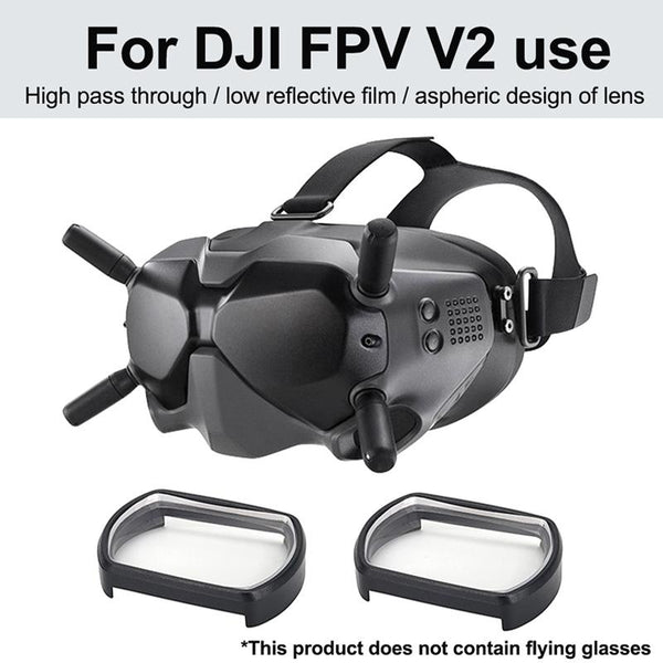 2 Pack Aspherical Myopia Lens For Dji Fpv Goggles V2 Lenses