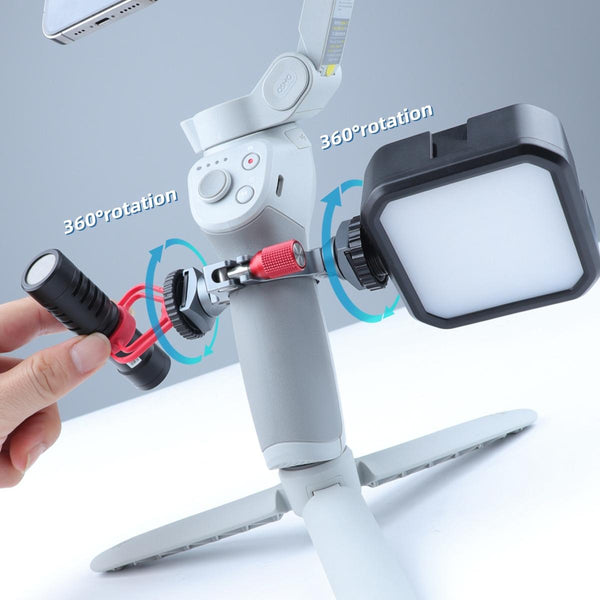 Extension Bracket With Dual Cold Shoe For Dji Om4 And Mobile 3 Stabiliser Other Camera & Photo Accs