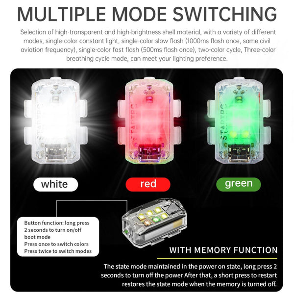 Mini Rechargeable Led Strobe Light For Drones And Camera Accessories Camera Drone Accessories