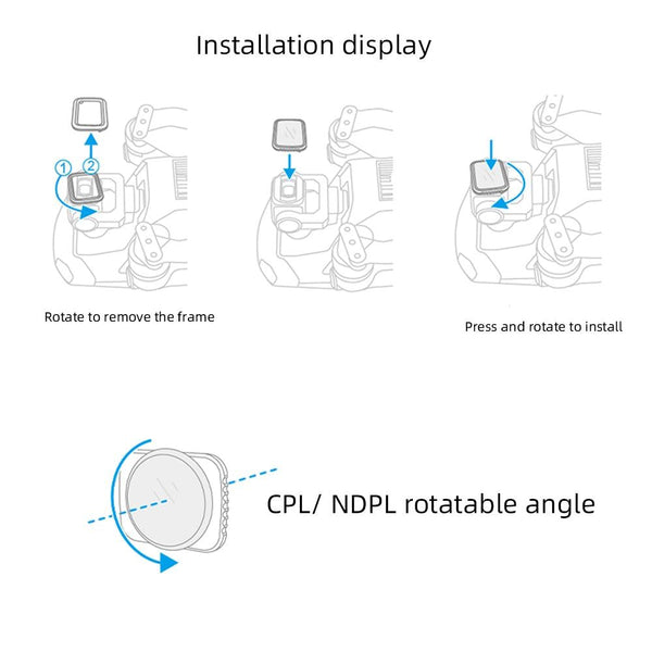 Uv Lens Filter For Dji Mavic Air 2 Drone High Transmittance And Durable Design Filters