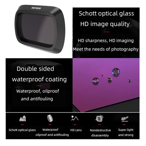 Nd1000 Lens Filter For Dji Mavic Air 2 Drone High Transmittance And Durable Other Lenses & Filters