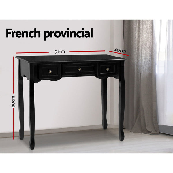 Mdf And Paulownia Wood Console Table With Drawers For Home Furniture Tables