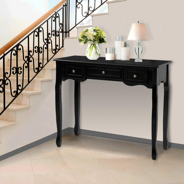 Mdf And Paulownia Wood Console Table With Drawers For Home Furniture Tables