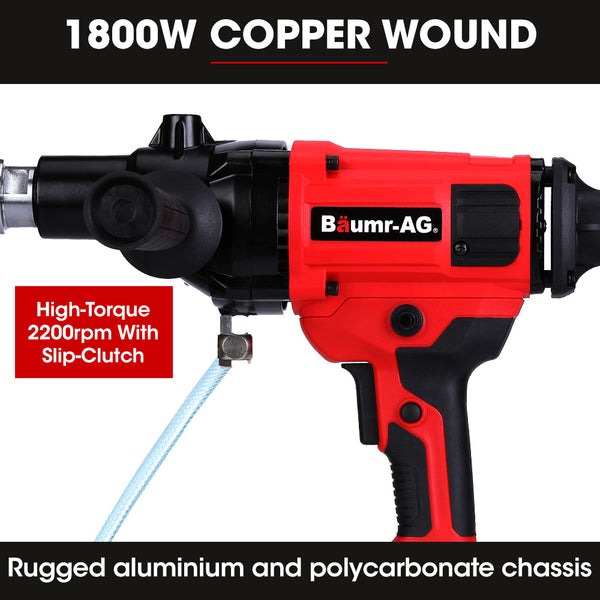Baumr Ag Baumr Ag 1800W 120Mm Handheld Core Drill & 76Mm Diamond Bit Combo For Concrete Coring Hole Drilling Corded Drills