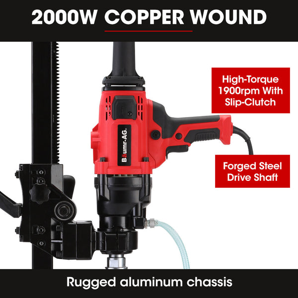 Baumr Ag Baumr Ag 2000W 160Mm Handheld Concrete Core Drill With Rig Stand Drills