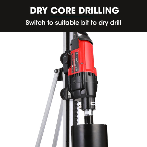 Baumr Ag 3200W 300Mm Wet/Dry Core Drill W/ Wheeled Rig Stand Combo For Concrete Coring Hole Drilling Corded Drills