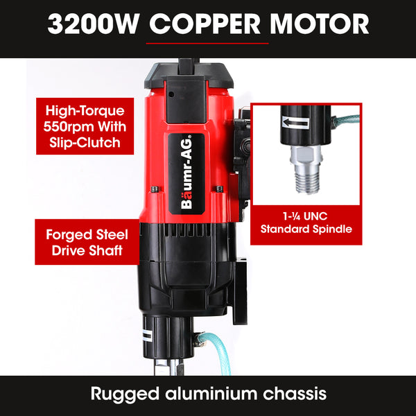 Baumr Ag 3200W 300Mm Wet/Dry Core Drill For Concrete Hole Drilling Corded Drills