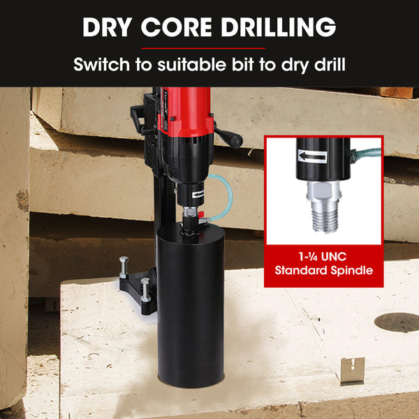 Baumr Ag Baumr Ag 3200W 280Mm Vertical Stand Core Drill & 202Mm Bit Combo For Demolition Concrete Coring Hole Drilling Corded Drills