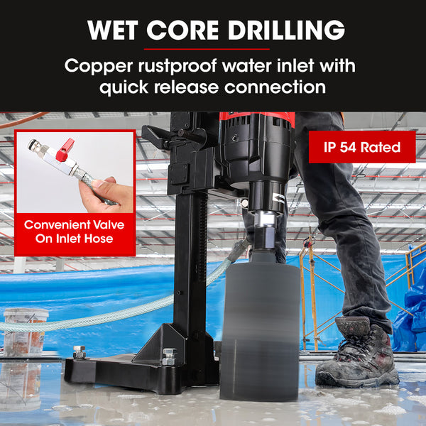 Baumr Ag 3200W 280Mm Concrete Core Drill With Stand Rig Drills