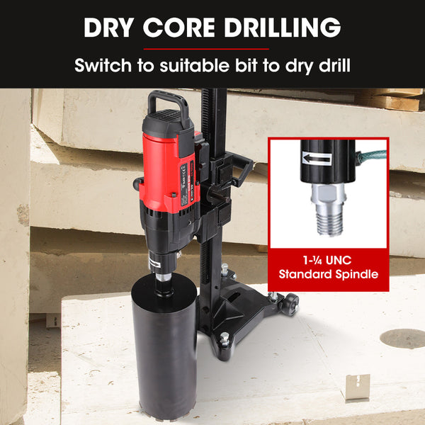 Baumr Ag 3200W 280Mm Concrete Core Drill With Wheeled Stand Rig Corded Drills