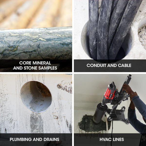 Baumr Ag Baumr Ag 3200W 280Mm Concrete Core Drill With Wheeled Stand Rig Corded Drills