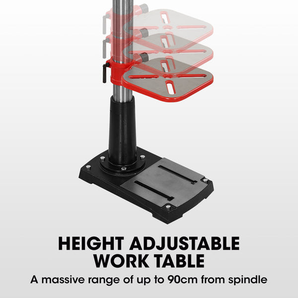 Baumr Ag 600W 12' Pedestal Floor Drill Press 16 Speeds 16Mm Chuck (Dp19) Drill Presses
