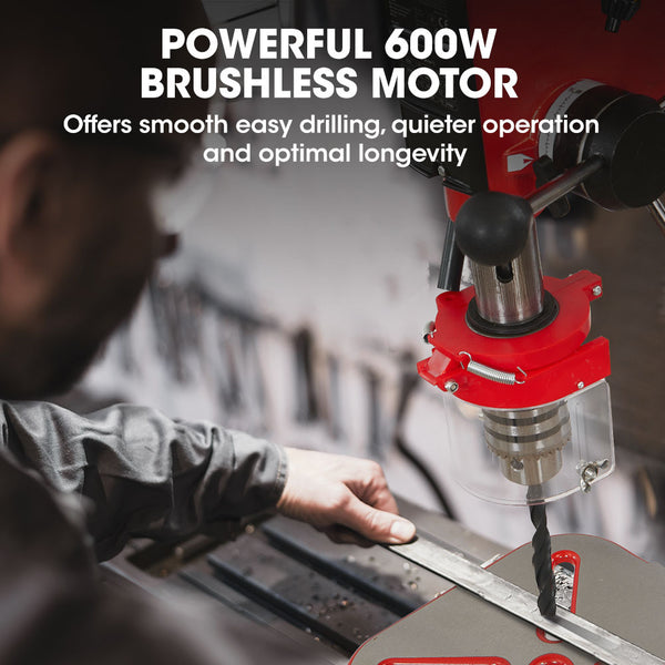 Baumr Ag 600W 12' Pedestal Floor Drill Press 16 Speeds 16Mm Chuck (Dp19) Drill Presses