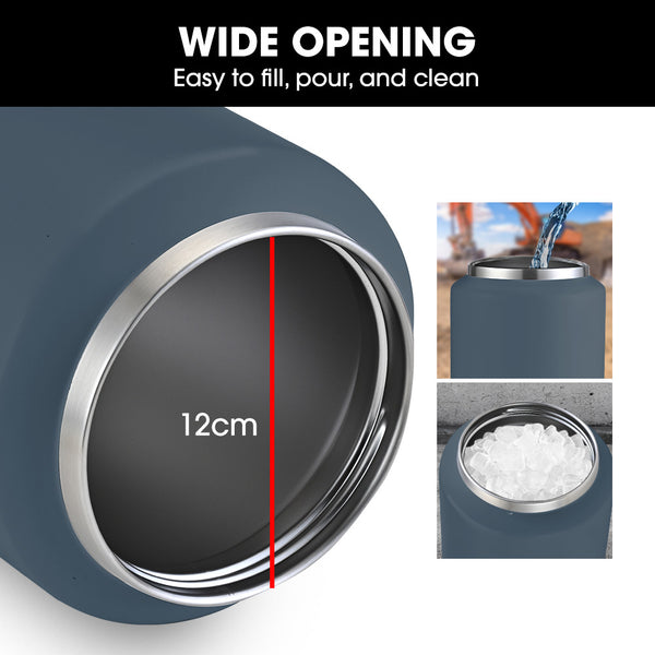 Baumr Ag Baumr Ag 3.8L Double Wall Insulated Stainless Steel Water Bottle Drink Jug With Handle Blue Vacuum Flasks & Mugs