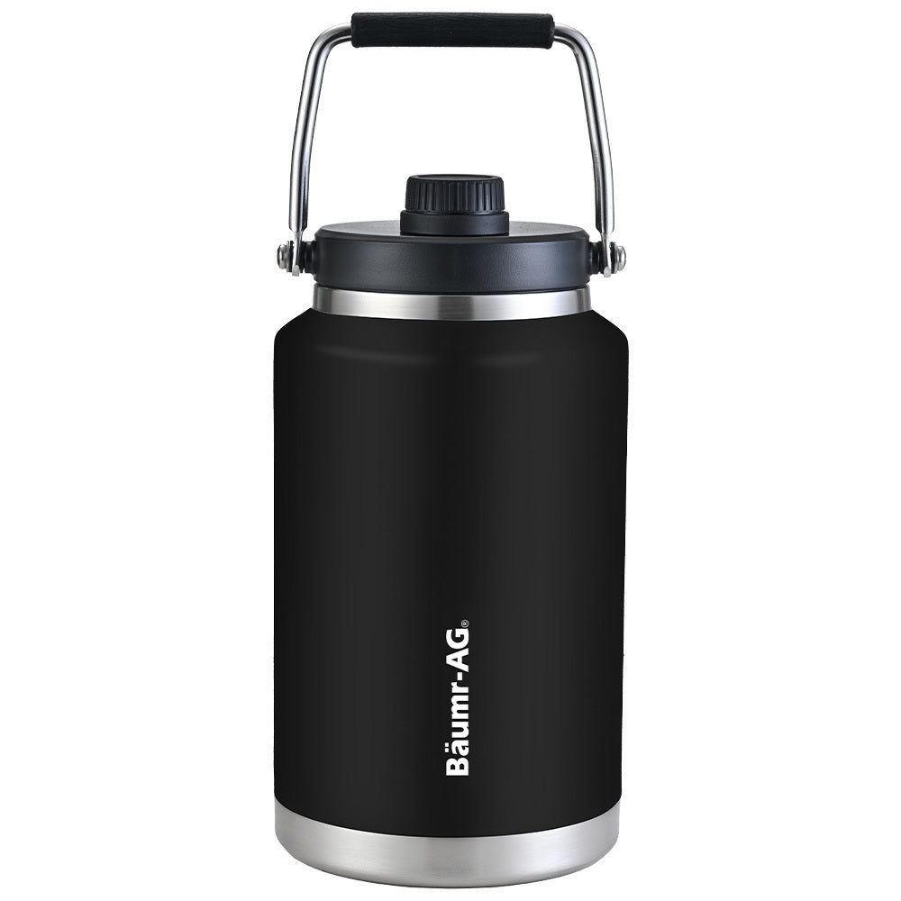 Baumr Ag Baumr Ag 3.8L Double Wall Insulated Stainless Steel Water Bottle Drink Jug With Handle Black Vacuum Flasks & Mugs