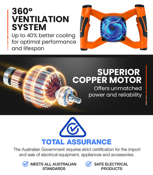 Unimac Mixer Stirrer Drywall Mortar Plaster Cement Render Paint Tile Handheld Kitchen Taps