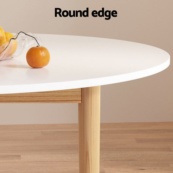 Artiss 1 Dining Table And 4 Chairs Set White Grey Dining Sets