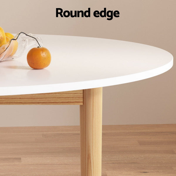 Artiss 1 Dining Table And 4 Chairs Set Wishbone Wood Dining Sets