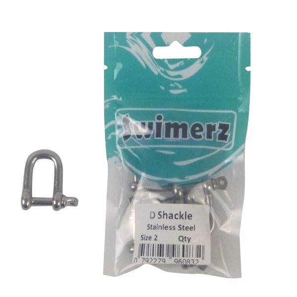 Swimerz Stainless Steel D Shackles Size 2 8 Pack Baits & Lures