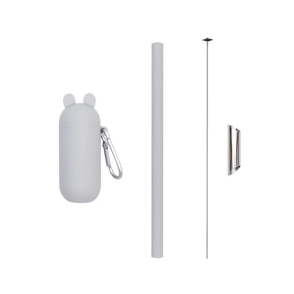 Tiny Keepie Bubble Tea Straw Reusable Grey Glassware & Drinkware