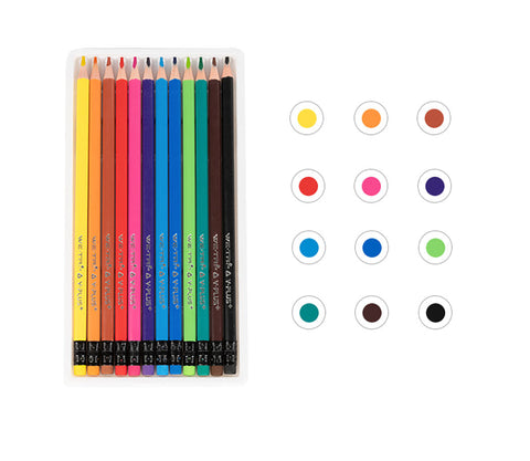Yplus Erasable Color Pencil With Eraser 12 Colours Art Pens & Markers