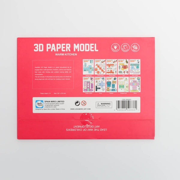 Joan Miro 3D Paper Model Warm Kitchen Educational Toys