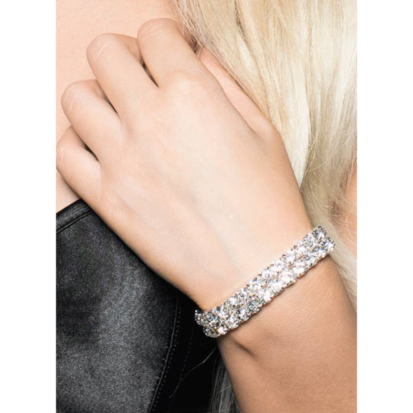Silver Rhinestone Stretch Bracelet Bracelets