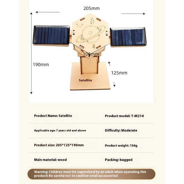 Diy Technology Small Production Stem Experimental Teaching Aids Space Model Artificial Satellite Educational Toy Kit Educational Toys