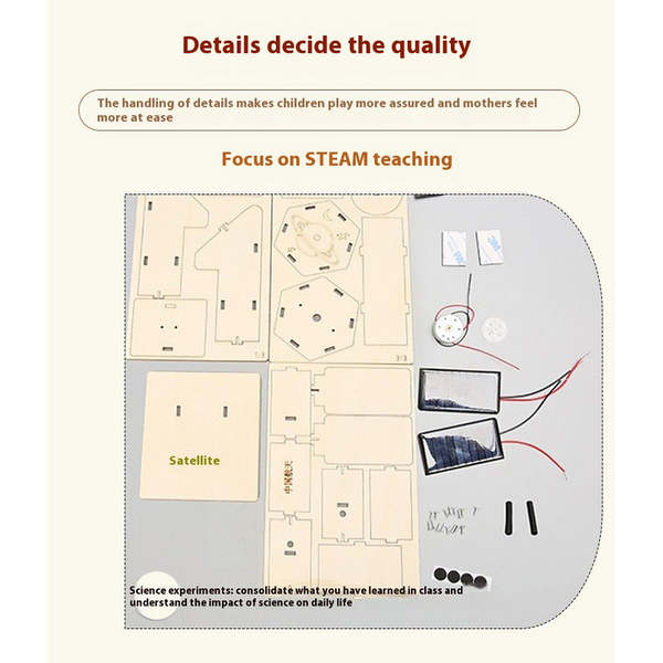 Diy Technology Small Production Stem Experimental Teaching Aids Space Model Artificial Satellite Educational Toy Kit Educational Toys