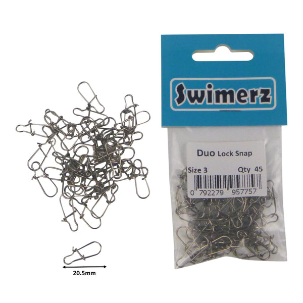 Swimerz Duo Lock Snaps Size 3 45 Pack Other Terminal Tackle